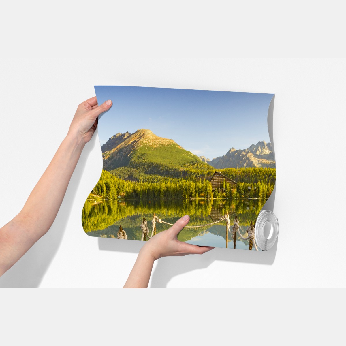 Fototapeta pomost nad jeziorem Strbske Pleso – Wallissimo® Fototapeta pomost nad jeziorem Strbske Pleso – Wallissimo®