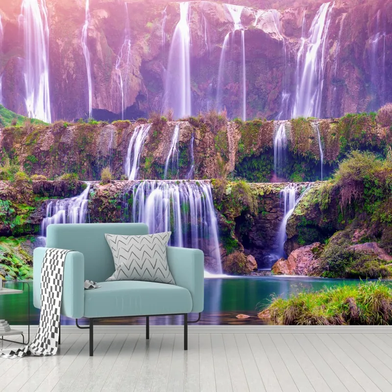 Fototapeta spokojny wodospad Jiulong w Luoping, Chiny