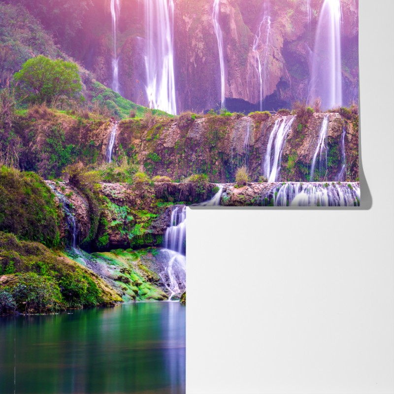 Fototapeta spokojny wodospad Jiulong w Luoping, Chiny – Wallissimo® Fototapeta spokojny wodospad Jiulong w Luoping, Chiny – Wallissimo®