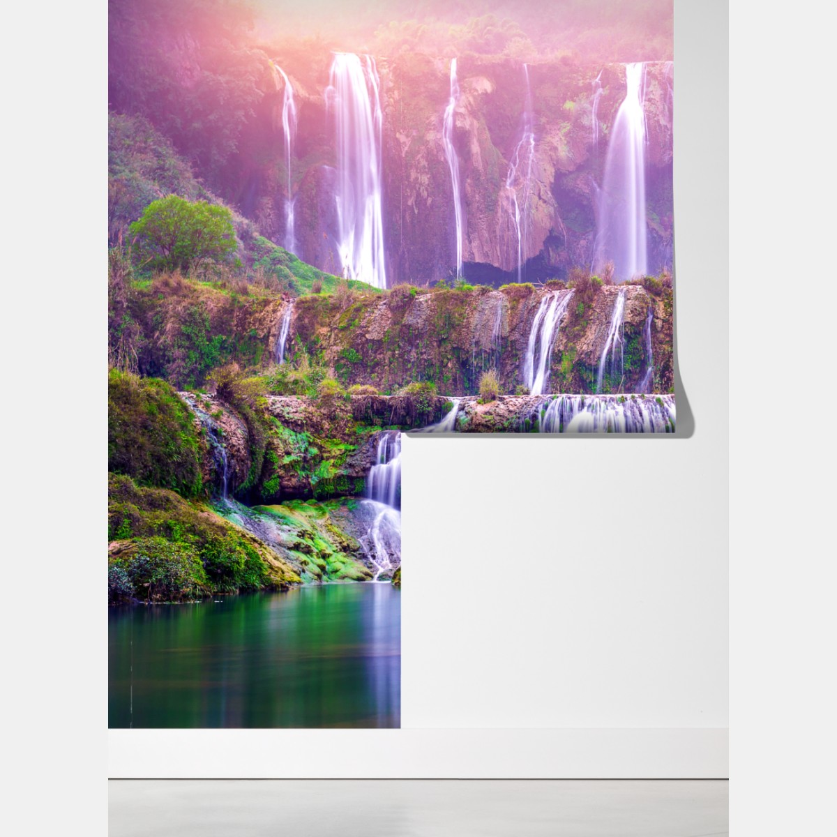 Fototapeta spokojny wodospad Jiulong w Luoping, Chiny – Wallissimo® Fototapeta spokojny wodospad Jiulong w Luoping, Chiny – Wallissimo®