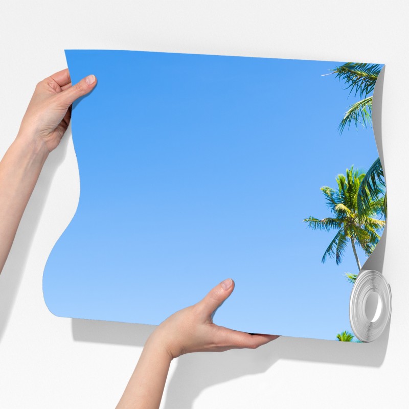 Fototapeta tropikalna plaża z palmami – Wallissimo® Fototapeta tropikalna plaża z palmami – Wallissimo®