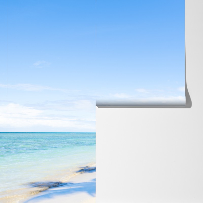 Fototapeta tropikalna plaża z palmami – Wallissimo® Fototapeta tropikalna plaża z palmami – Wallissimo®