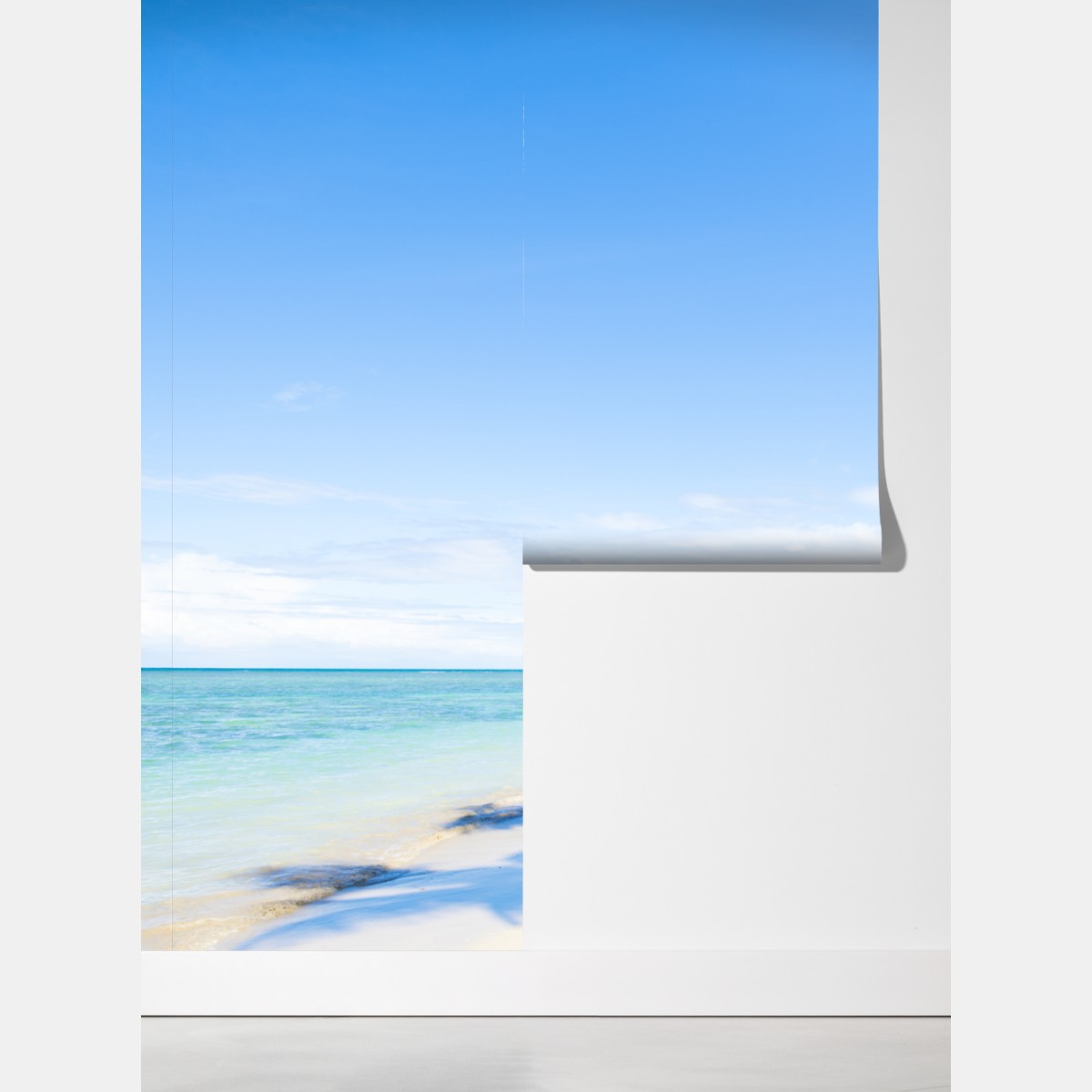 Fototapeta tropikalna plaża z palmami – Wallissimo® Fototapeta tropikalna plaża z palmami – Wallissimo®