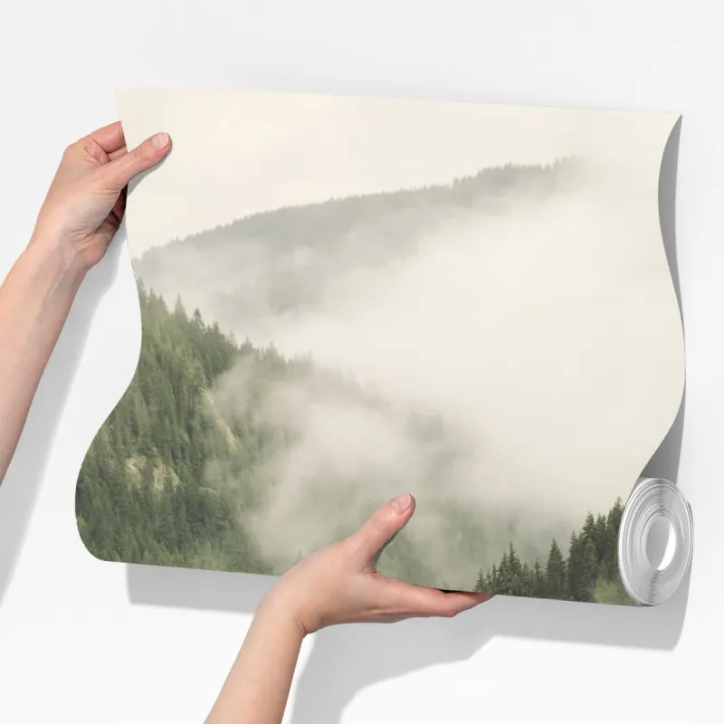 Fototapeta mglisty las iglasty – Wallissimo® Fototapeta mglisty las iglasty – Wallissimo®