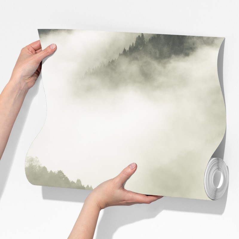 Fototapeta mglista górska dolina – Wallissimo® Fototapeta mglista górska dolina – Wallissimo®