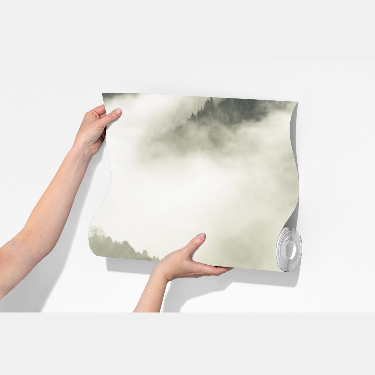 Fototapeta mglista górska dolina – Wallissimo® Fototapeta mglista górska dolina – Wallissimo®