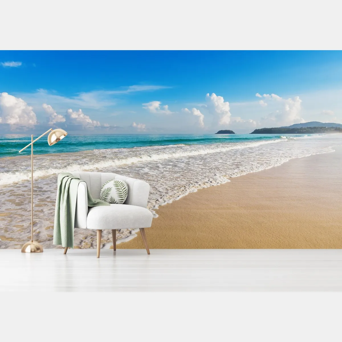 Fototapeta plaża Karon, Phuket: spokojne morze – Wallissimo® Fototapeta plaża Karon, Phuket: spokojne morze – Wallissimo®