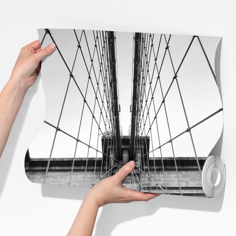 Fototapeta monochromatyczny most wiszący w perspektywie – Wallissimo® Fototapeta monochromatyczny most wiszący w perspektywie – Wallissimo®