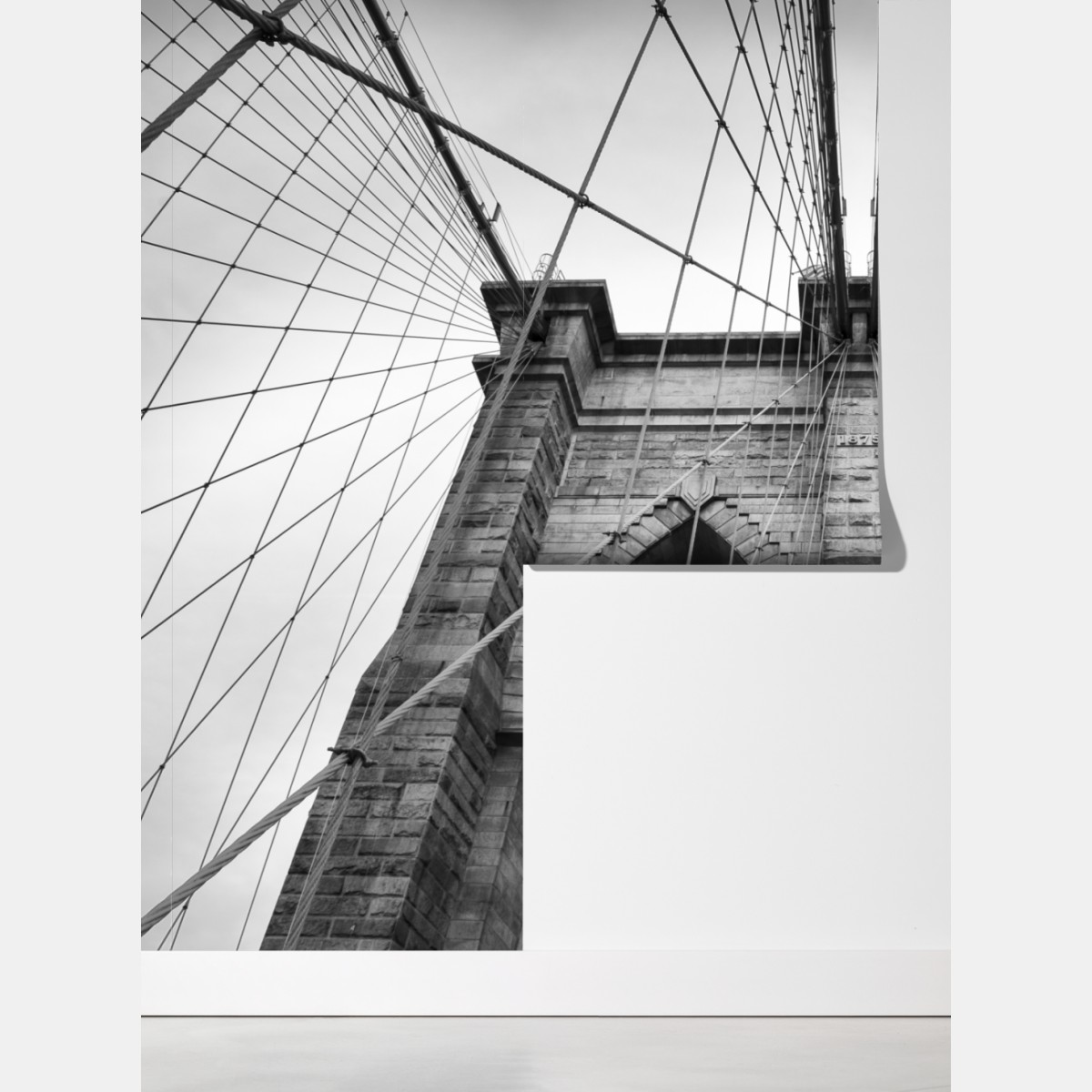 Fototapeta monochromatyczny most wiszący w perspektywie – Wallissimo® Fototapeta monochromatyczny most wiszący w perspektywie – Wallissimo®