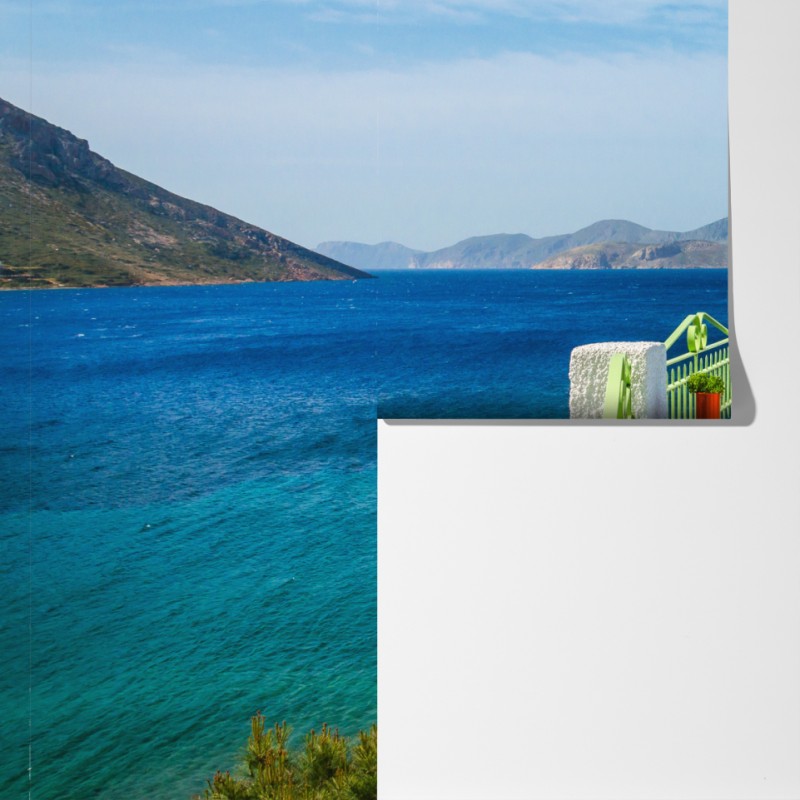 Fototapeta słoneczny taras nad Morzem Śródziemnym – Wallissimo® Fototapeta słoneczny taras nad Morzem Śródziemnym – Wallissimo®