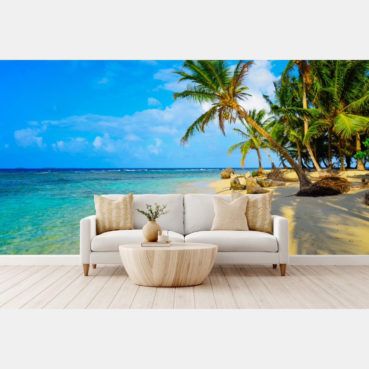 Wall mural tropical turquoise beach paradise