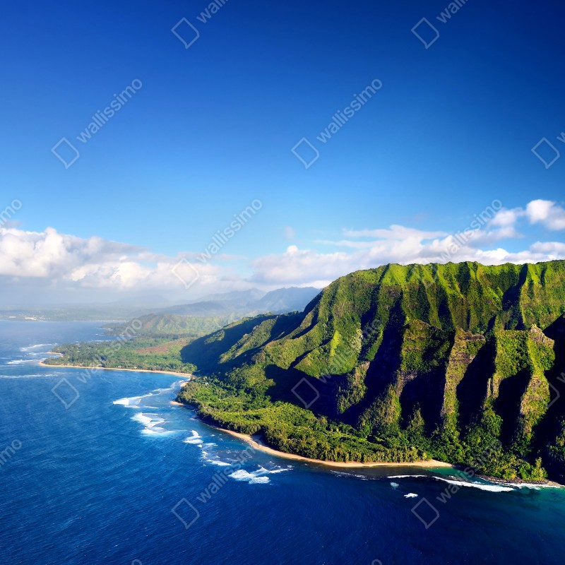 Fototapeta majestatyczne klify nad turkusowym oceanem – Wallissimo® Fototapeta majestatyczne klify nad turkusowym oceanem – Wallissimo®