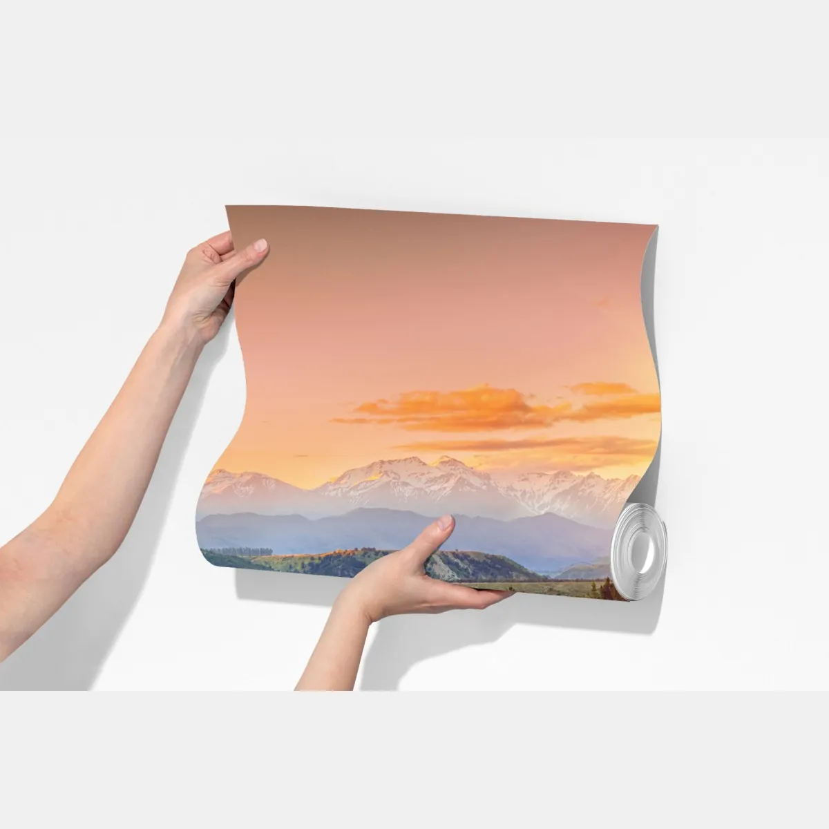 Fototapeta zachód słońca nad rzeką Clutha i Alpami Południowymi – Wallissimo® Fototapeta zachód słońca nad rzeką Clutha i Alpami Południowymi – Wallissimo®