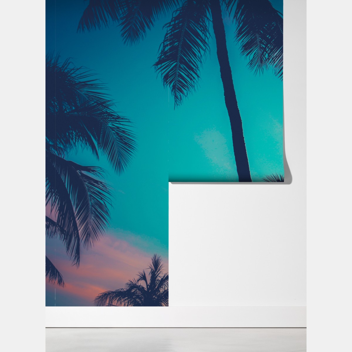 Fototapeta vintage palmy na Hawajach o zachodzie słońca – Wallissimo® Fototapeta vintage palmy na Hawajach o zachodzie słońca – Wallissimo®
