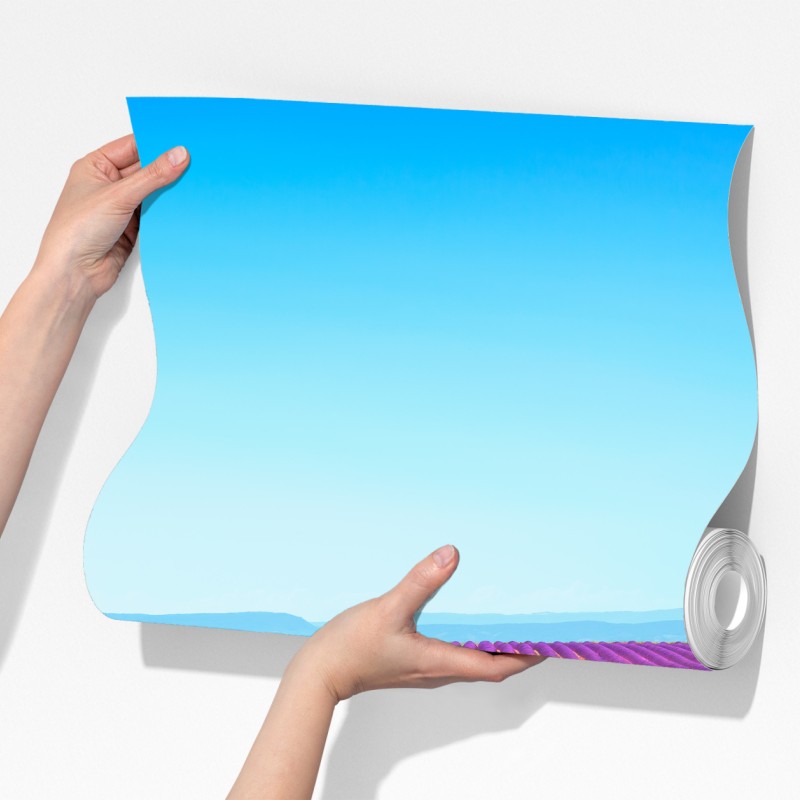 Fototapeta pola lawendy pod błękitnym niebem – Wallissimo® Fototapeta pola lawendy pod błękitnym niebem – Wallissimo®