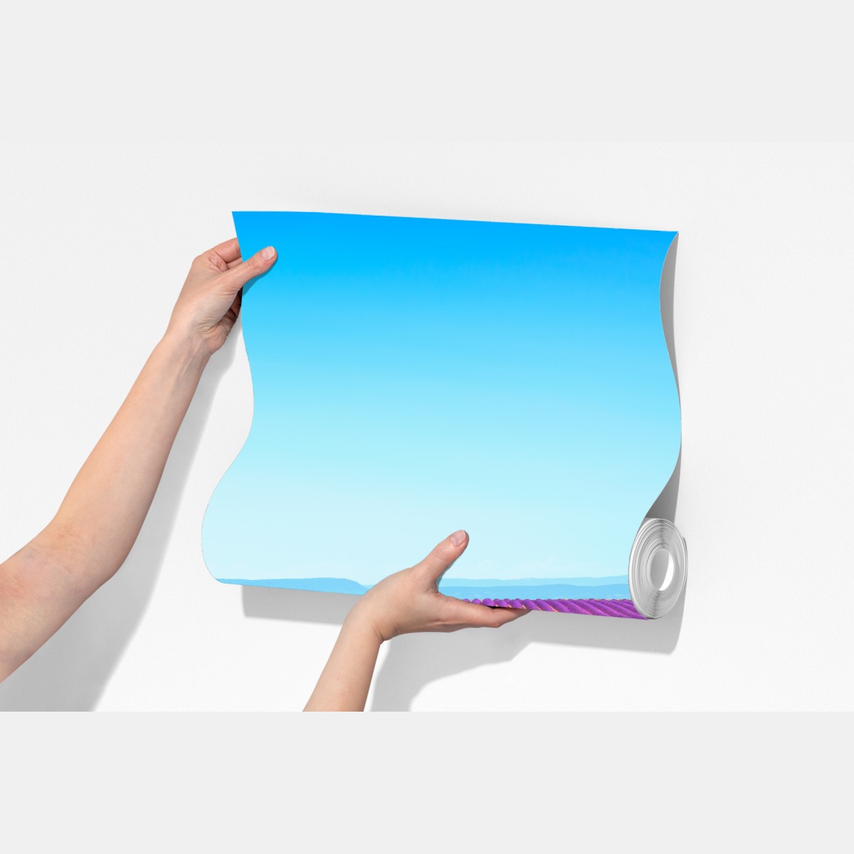 Fototapeta pola lawendy pod błękitnym niebem – Wallissimo® Fototapeta pola lawendy pod błękitnym niebem – Wallissimo®