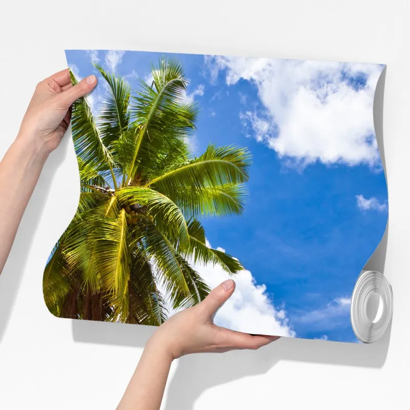 Fototapeta tropikalna plaża z palmami – Wallissimo® Fototapeta tropikalna plaża z palmami – Wallissimo®