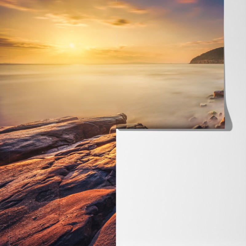 Fototapeta zachód słońca w Cala Violina, Toskania – Wallissimo® Fototapeta zachód słońca w Cala Violina, Toskania – Wallissimo®