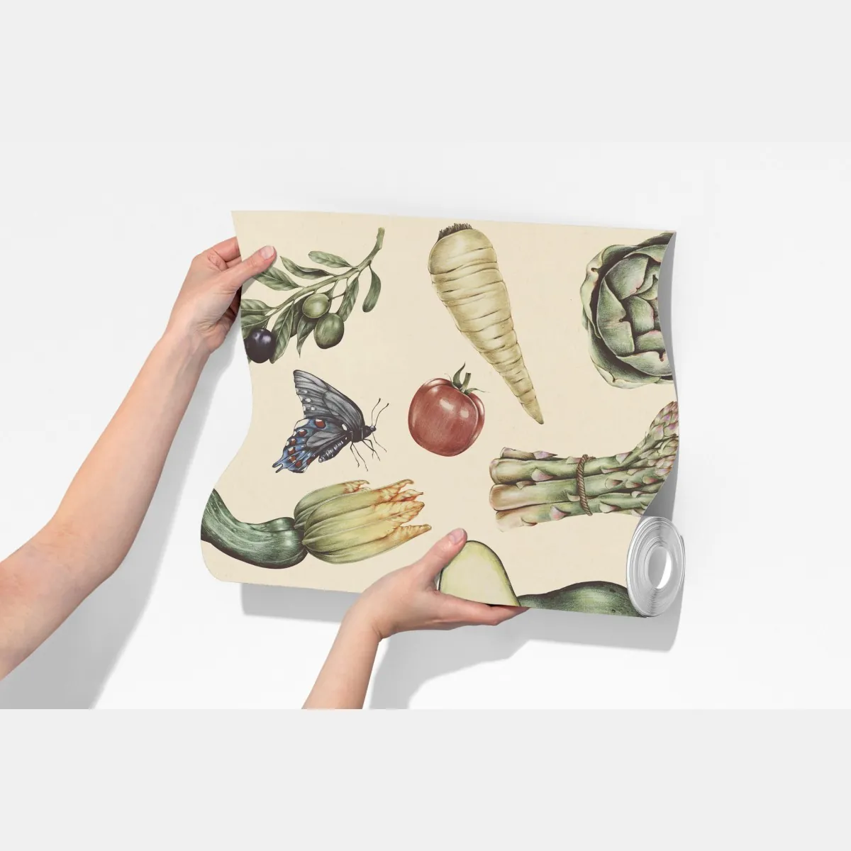 Fototapeta ręcznie rysowany botaniczny wzór warzyw – Wallissimo® Fototapeta ręcznie rysowany botaniczny wzór warzyw – Wallissimo®