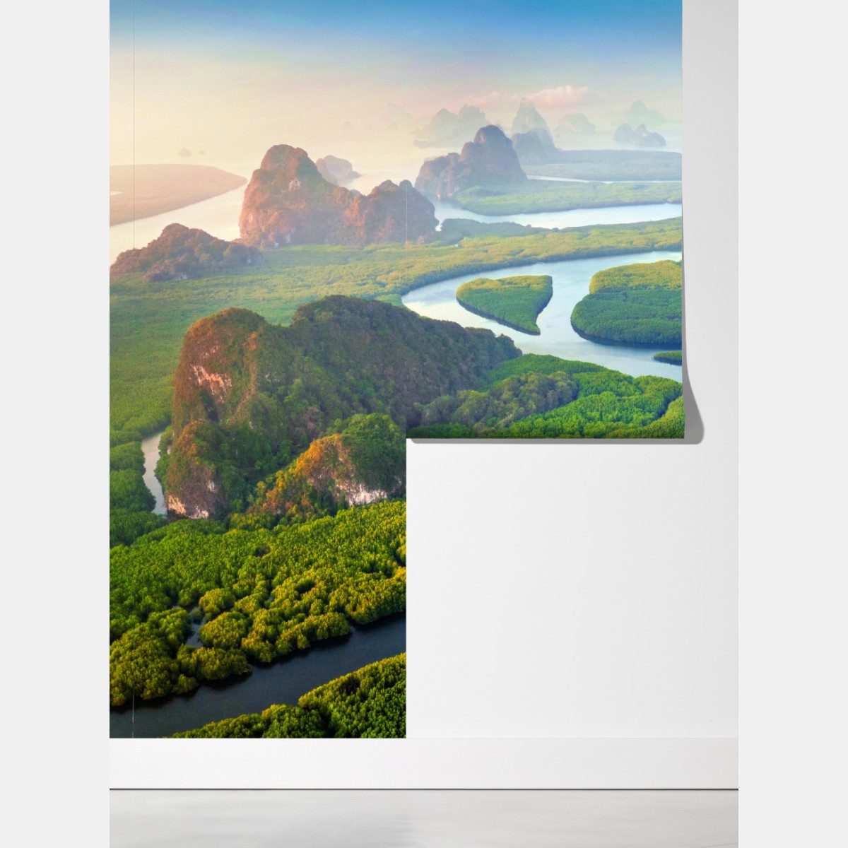 Fototapeta wschód słońca nad Zatoką Phang Nga – Wallissimo® Fototapeta wschód słońca nad Zatoką Phang Nga – Wallissimo®