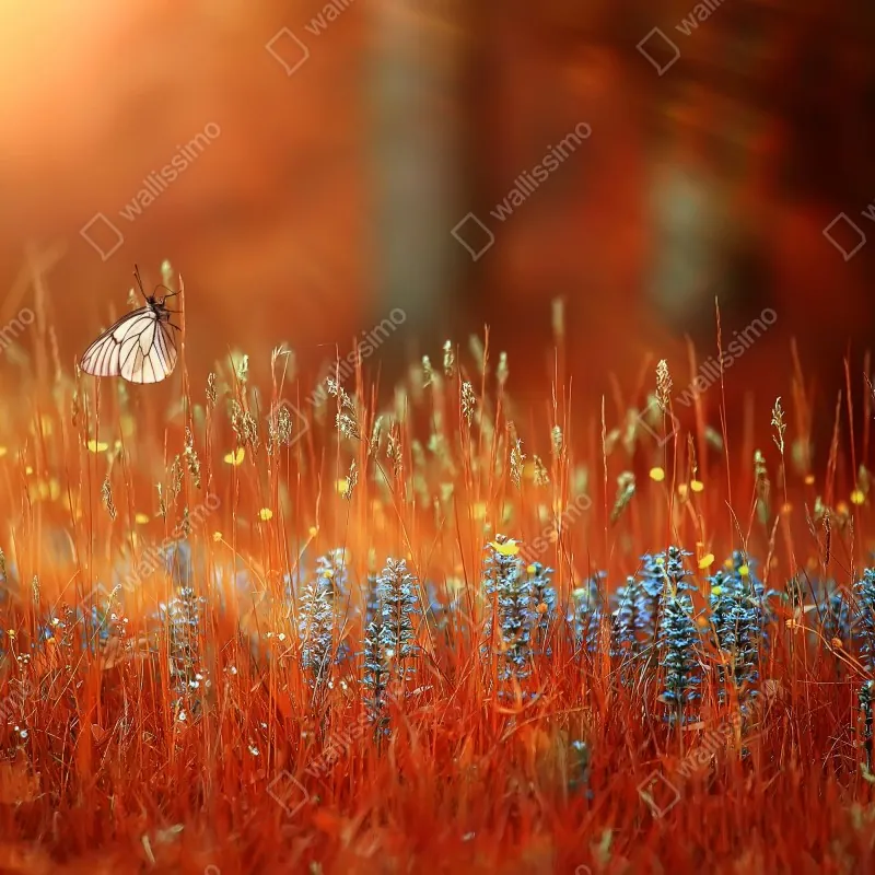 Fototapeta motyl na złotej łące – Wallissimo® Fototapeta motyl na złotej łące – Wallissimo®