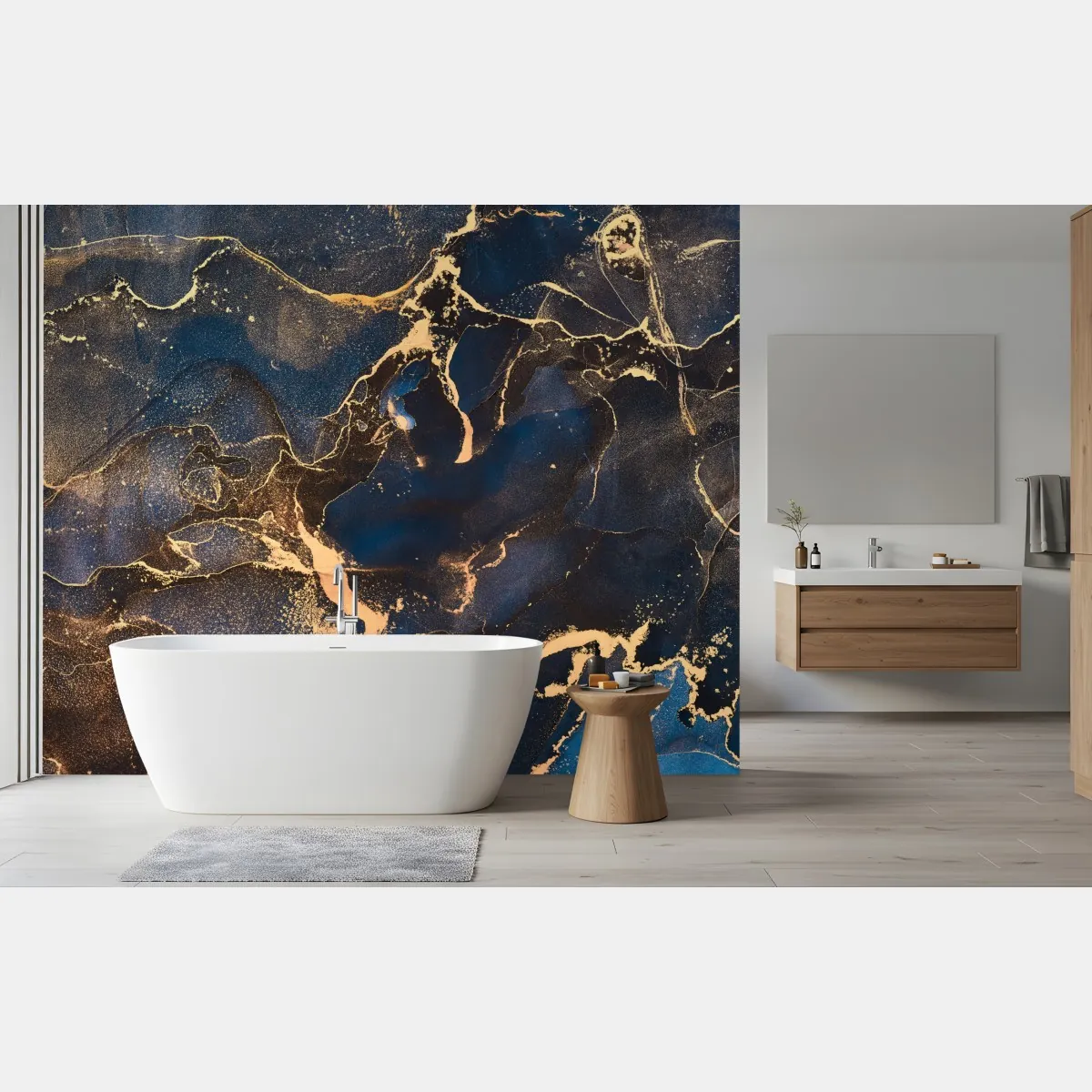 Fototapeta nocny marmur ze złotymi żyłkami – Wallissimo® Fototapeta nocny marmur ze złotymi żyłkami – Wallissimo®