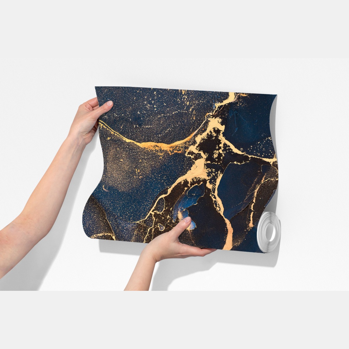 Fototapeta nocny marmur ze złotymi żyłkami – Wallissimo® Fototapeta nocny marmur ze złotymi żyłkami – Wallissimo®