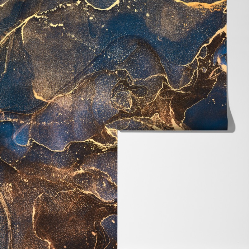 Fototapeta nocny marmur ze złotymi żyłkami – Wallissimo® Fototapeta nocny marmur ze złotymi żyłkami – Wallissimo®