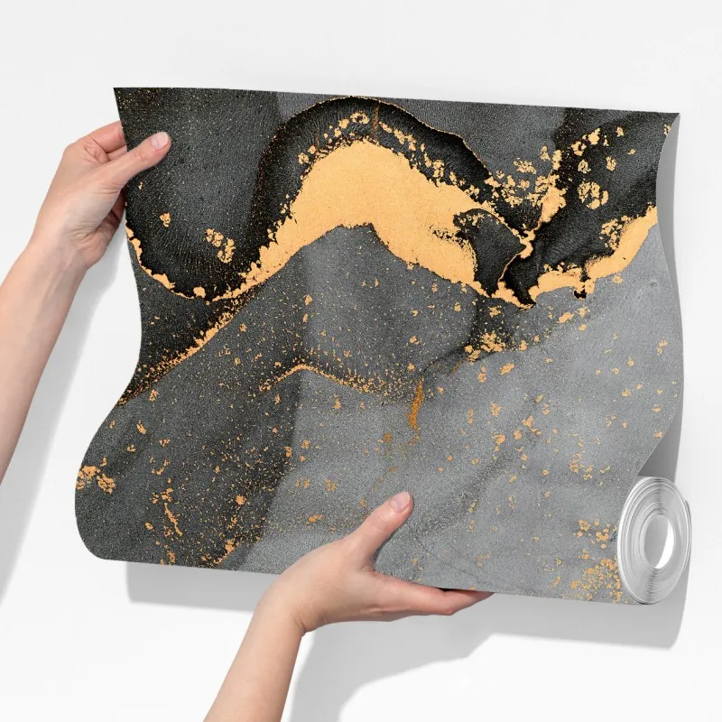 Fototapeta szary marmur ze złotymi żyłkami – Wallissimo® Fototapeta szary marmur ze złotymi żyłkami – Wallissimo®