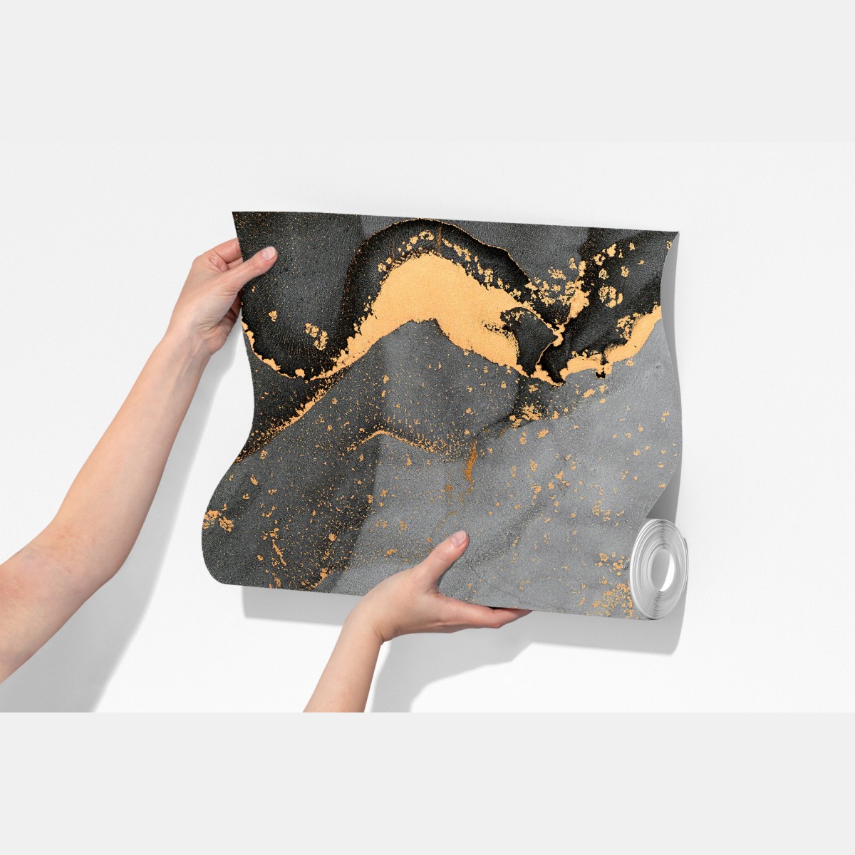 Fototapeta szary marmur ze złotymi żyłkami – Wallissimo® Fototapeta szary marmur ze złotymi żyłkami – Wallissimo®