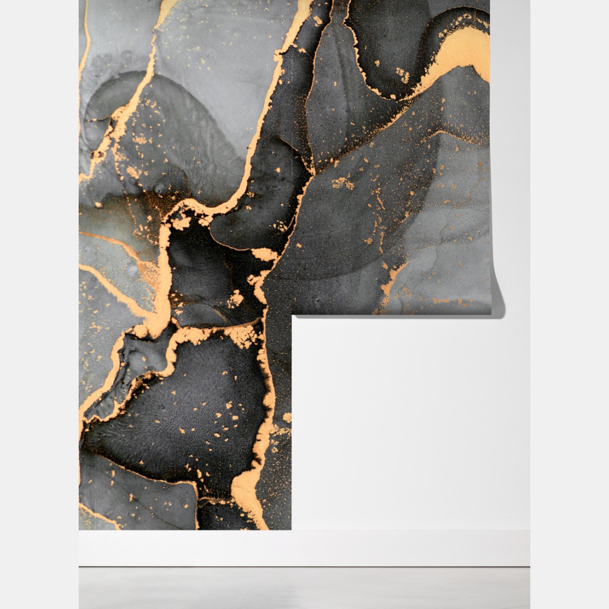 Fototapeta szary marmur ze złotymi żyłkami – Wallissimo® Fototapeta szary marmur ze złotymi żyłkami – Wallissimo®