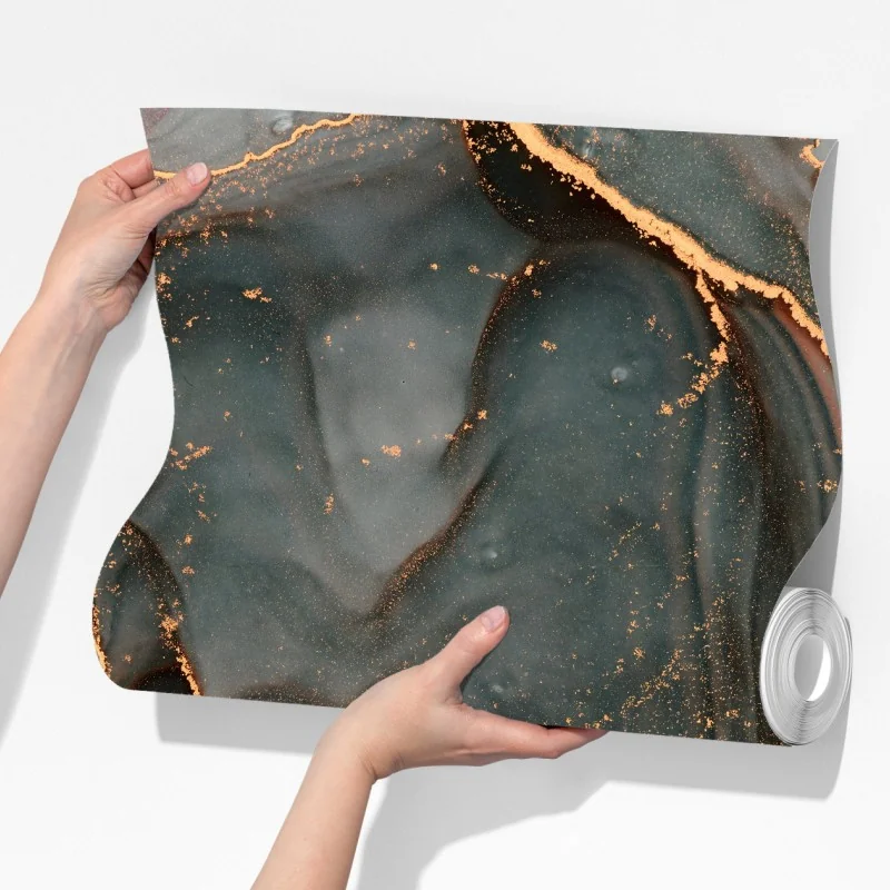 Fototapeta luksusowa abstrakcja turkus z złotymi żyłami – Wallissimo® Fototapeta luksusowa abstrakcja turkus z złotymi żyłami – Wallissimo®