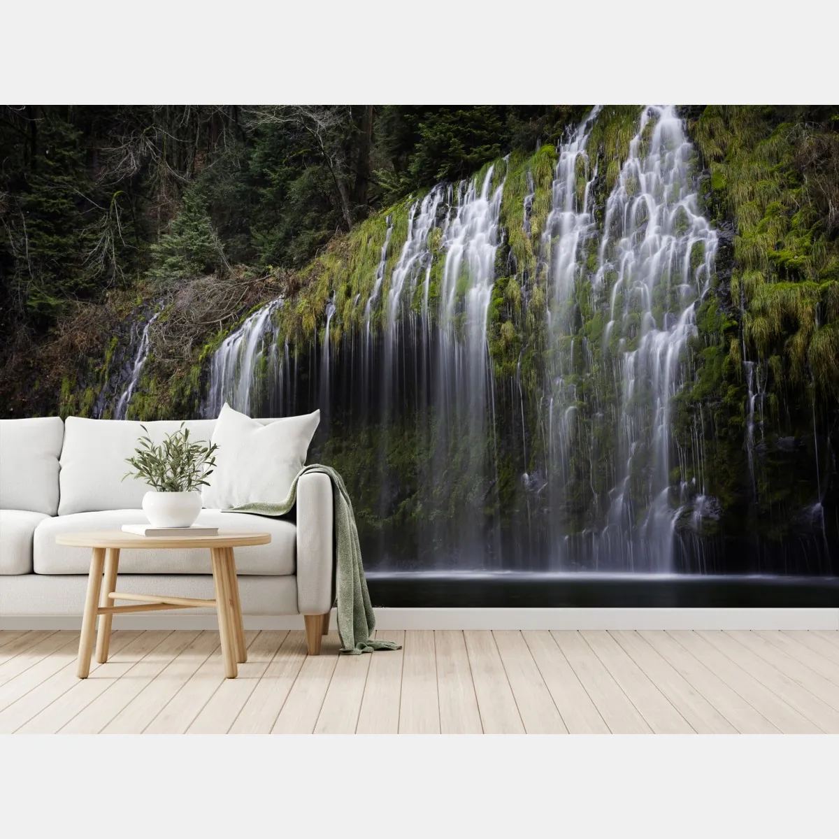 Fototapeta wodospad porośnięty mchem w lesie – Wallissimo® Fototapeta wodospad porośnięty mchem w lesie – Wallissimo®