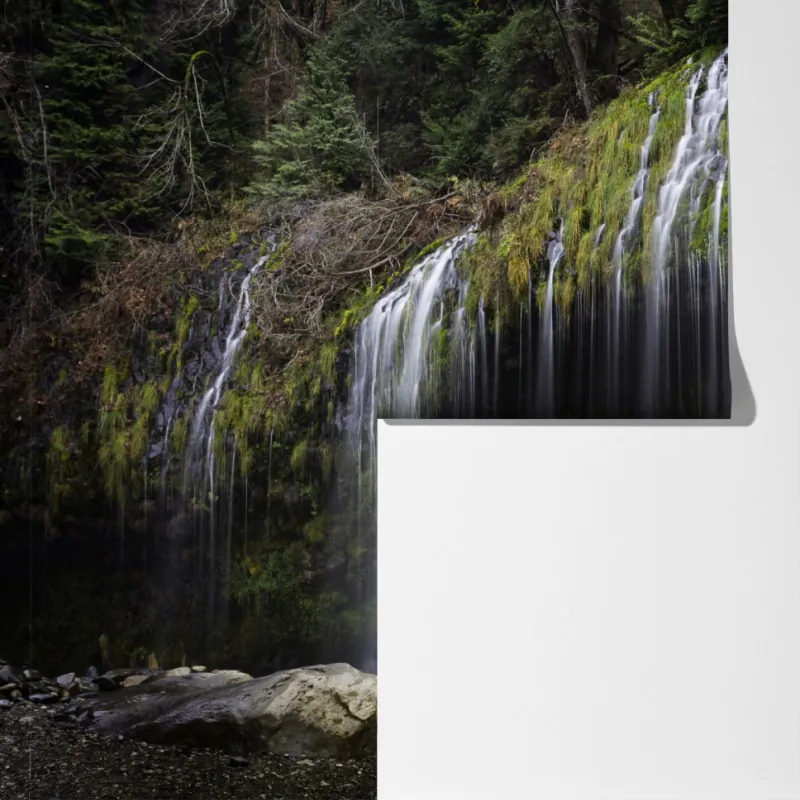 Fototapeta wodospad porośnięty mchem w lesie – Wallissimo® Fototapeta wodospad porośnięty mchem w lesie – Wallissimo®