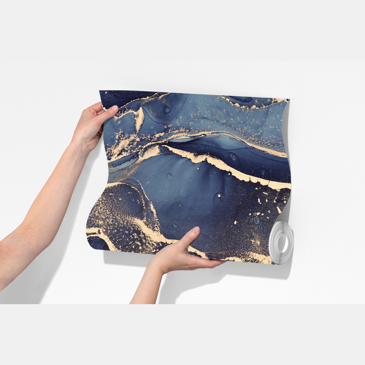 Fototapeta senny abstrakcyjny motyw w granacie i złocie – Wallissimo® Fototapeta senny abstrakcyjny motyw w granacie i złocie – Wallissimo®