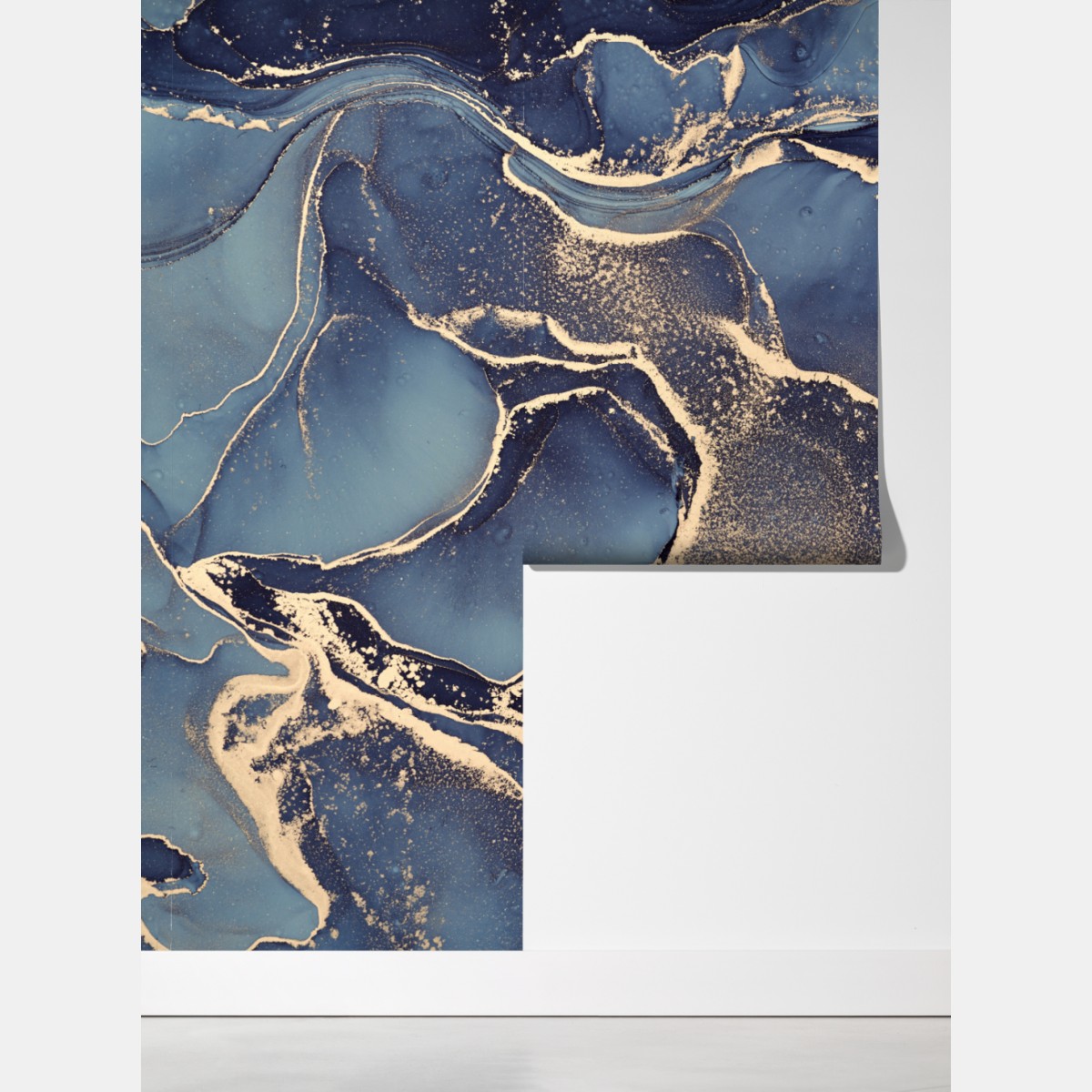 Fototapeta senny abstrakcyjny motyw w granacie i złocie – Wallissimo® Fototapeta senny abstrakcyjny motyw w granacie i złocie – Wallissimo®