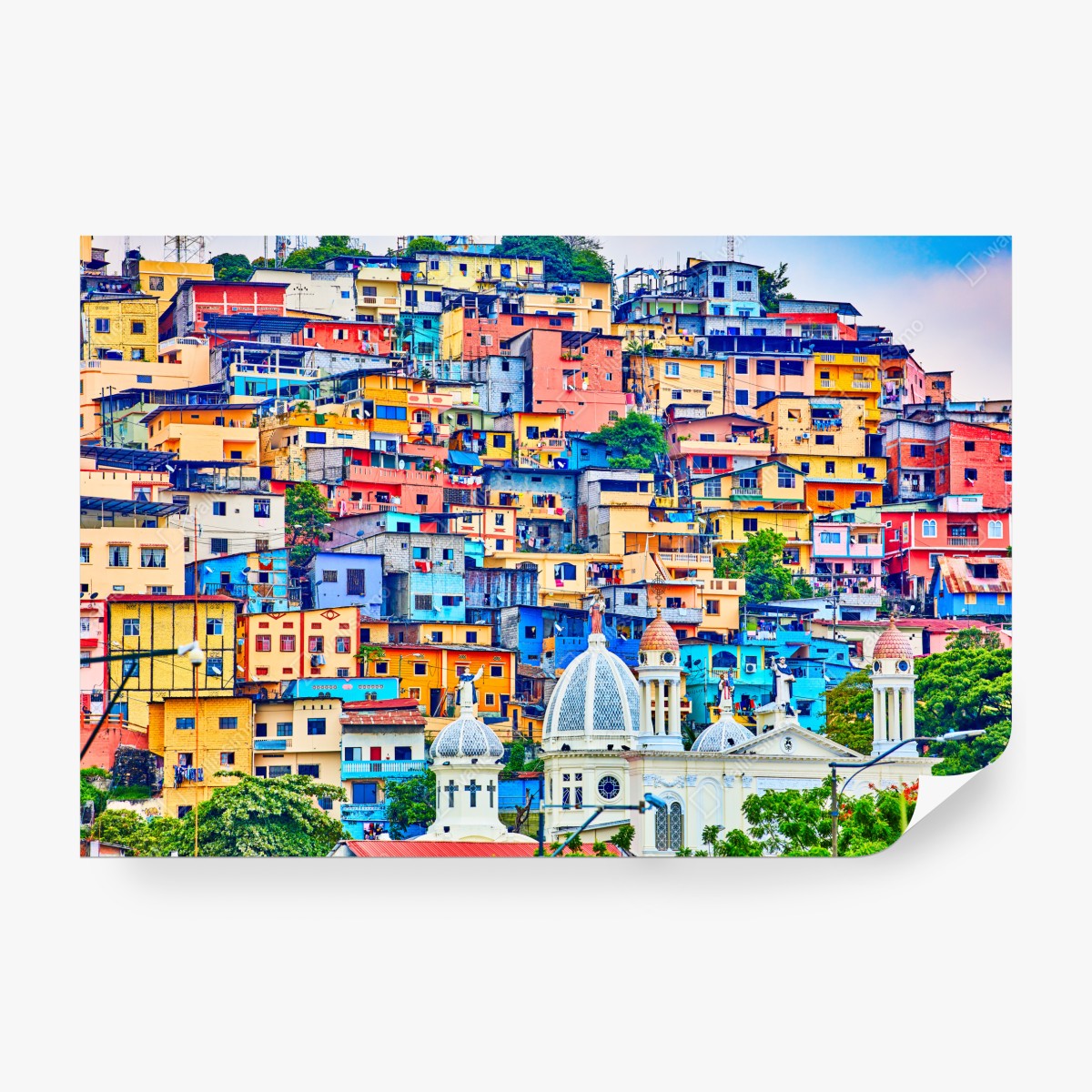 Fototapeta kolorowe domy Las Peñas na wzgórzu Santa Ana, Guayaquil – Wallissimo® Fototapeta kolorowe domy Las Peñas na wzgórzu Santa Ana, Guayaquil – Wallissimo®