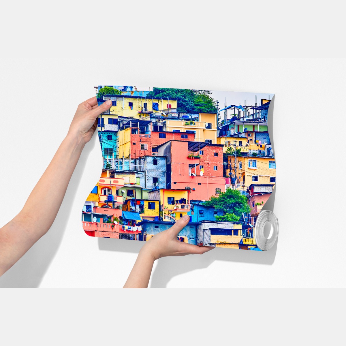 Fototapeta kolorowe domy Las Peñas na wzgórzu Santa Ana, Guayaquil – Wallissimo® Fototapeta kolorowe domy Las Peñas na wzgórzu Santa Ana, Guayaquil – Wallissimo®