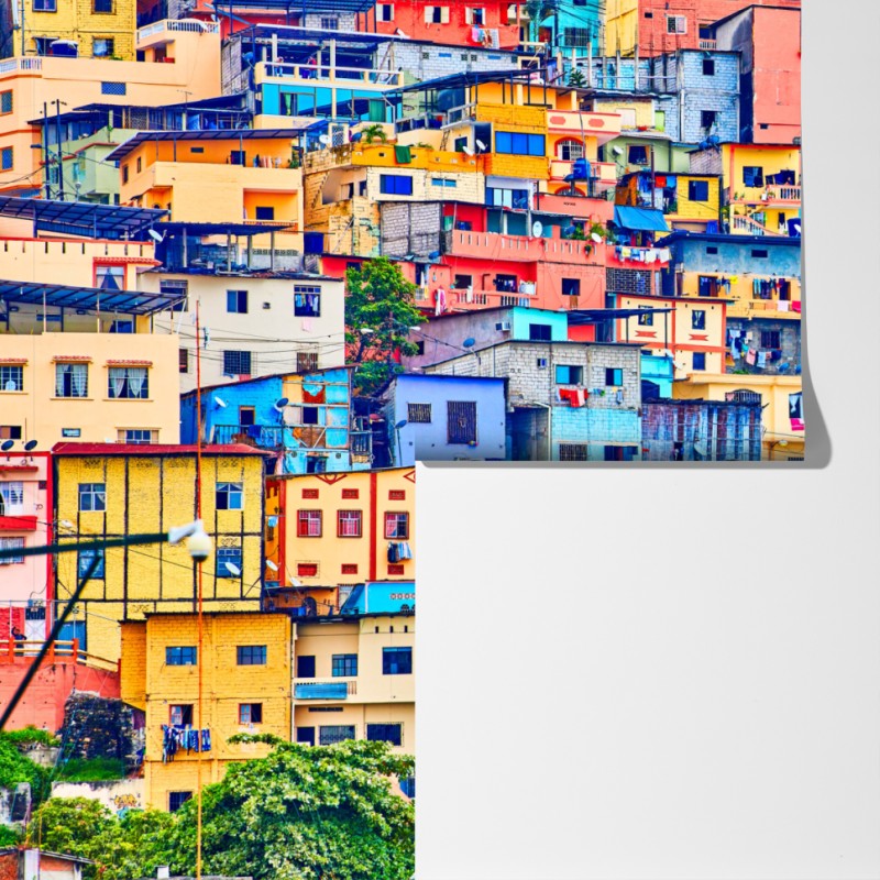 Fototapeta kolorowe domy Las Peñas na wzgórzu Santa Ana, Guayaquil – Wallissimo® Fototapeta kolorowe domy Las Peñas na wzgórzu Santa Ana, Guayaquil – Wallissimo®