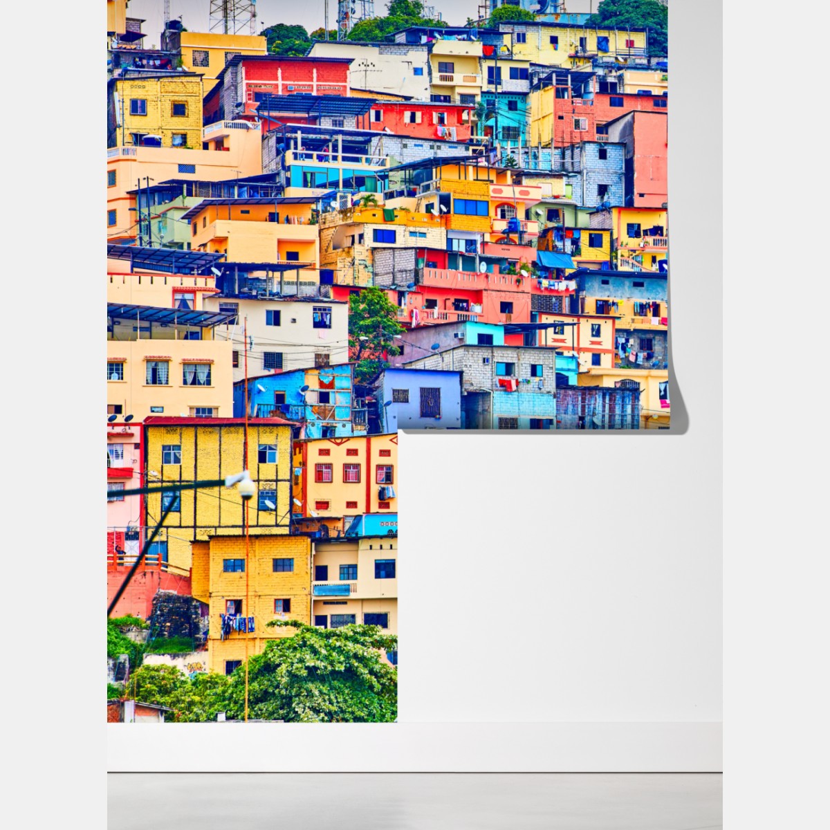 Fototapeta kolorowe domy Las Peñas na wzgórzu Santa Ana, Guayaquil – Wallissimo® Fototapeta kolorowe domy Las Peñas na wzgórzu Santa Ana, Guayaquil – Wallissimo®