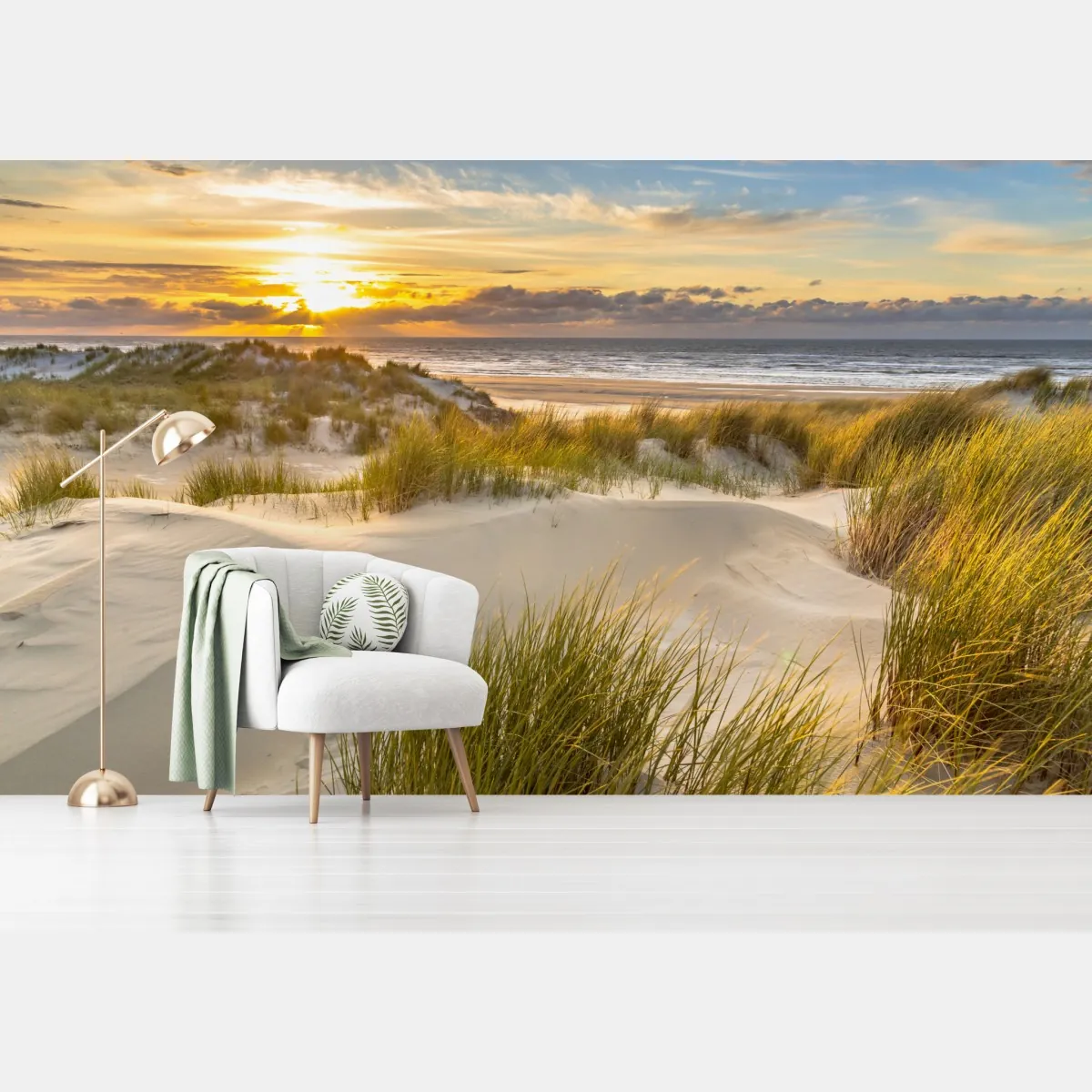 Fototapeta zachód słońca nad wydmami Ameland – Wallissimo® Fototapeta zachód słońca nad wydmami Ameland – Wallissimo®