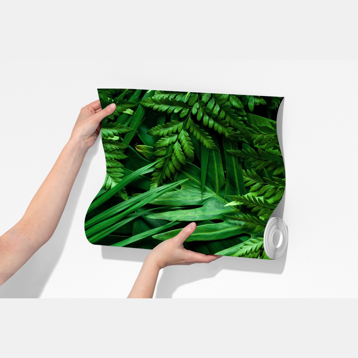 Fototapeta bujny zielony wzór liści – Wallissimo® Fototapeta bujny zielony wzór liści – Wallissimo®