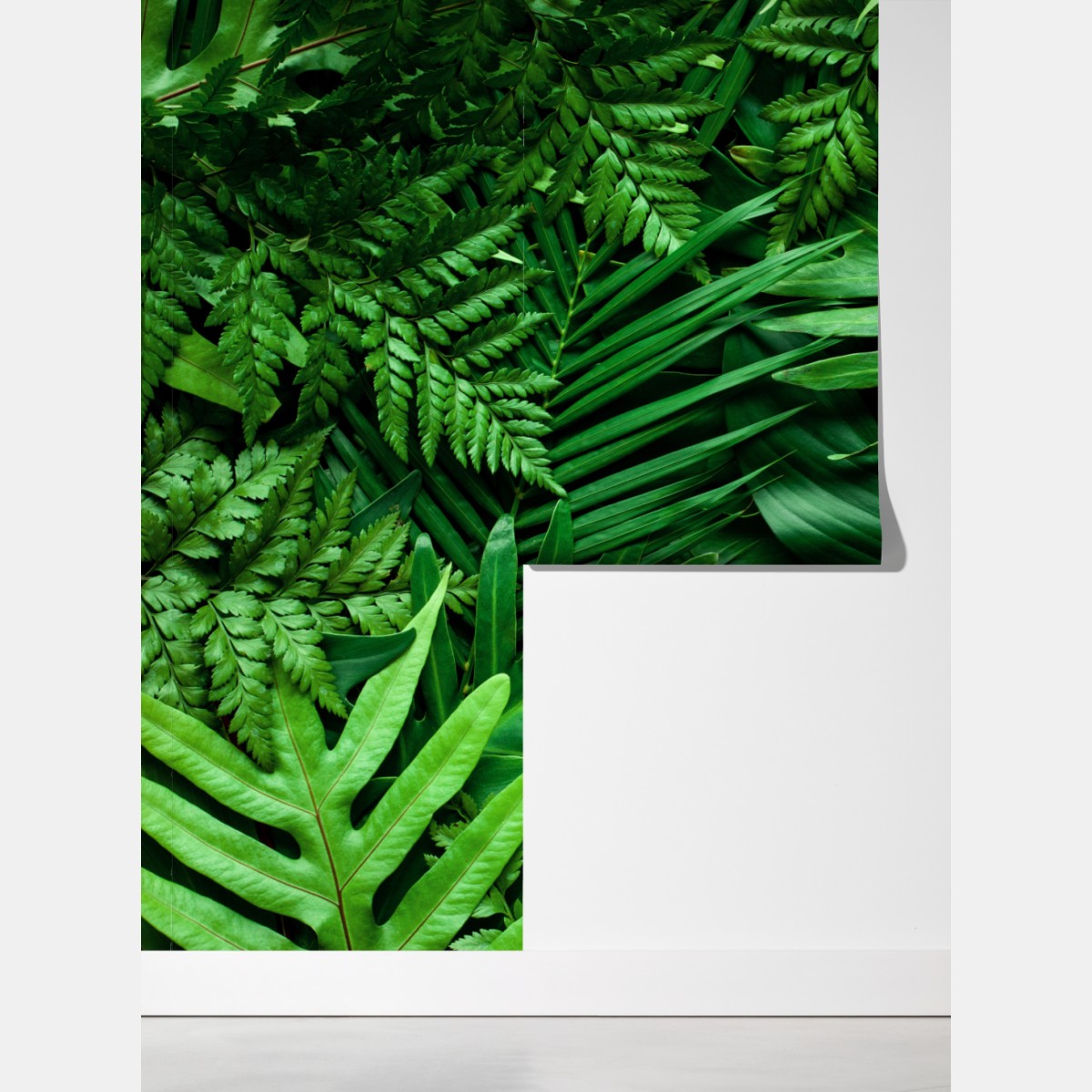 Fototapeta bujny zielony wzór liści – Wallissimo® Fototapeta bujny zielony wzór liści – Wallissimo®