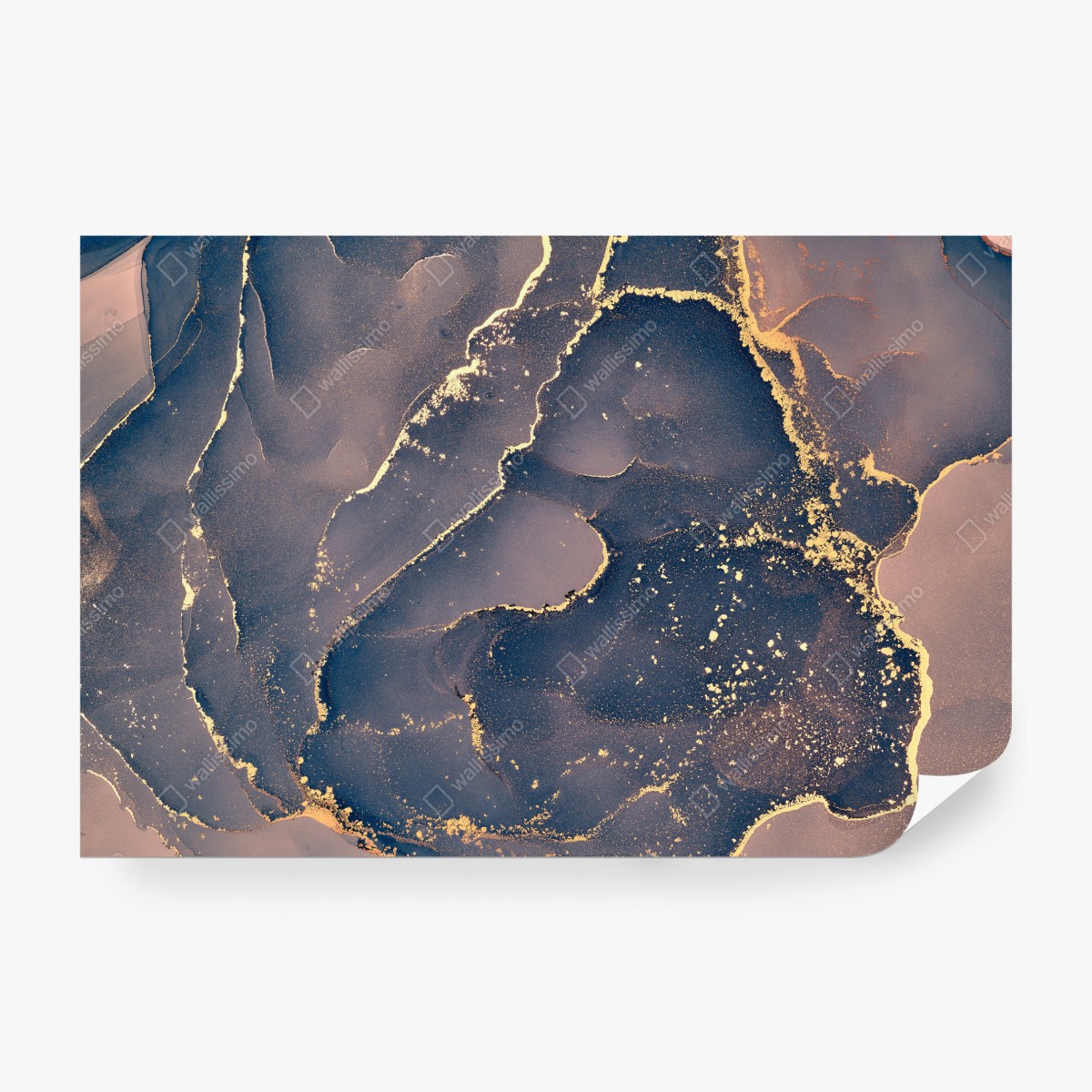 Fototapeta granatowo-złota marmurowa abstrakcja – Wallissimo® Fototapeta granatowo-złota marmurowa abstrakcja – Wallissimo®