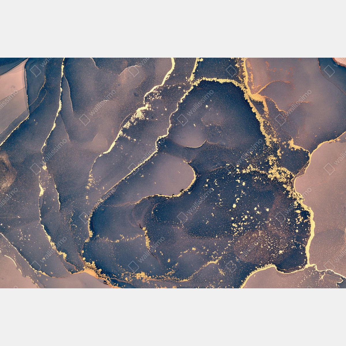 Fototapeta granatowo-złota marmurowa abstrakcja – Wallissimo® Fototapeta granatowo-złota marmurowa abstrakcja – Wallissimo®