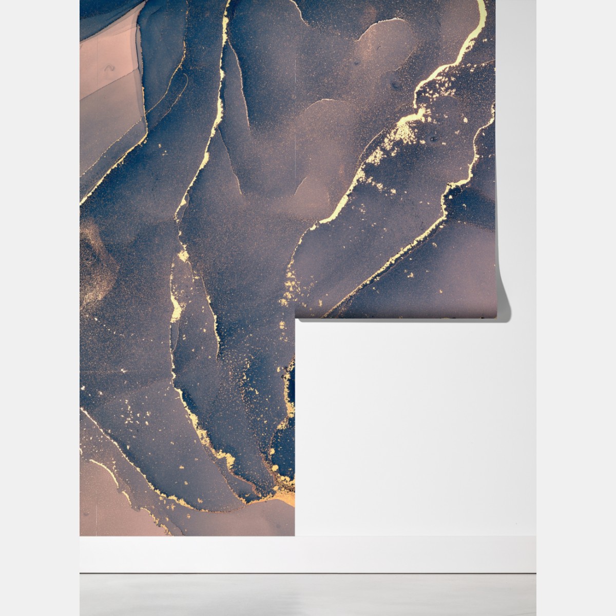 Fototapeta granatowo-złota marmurowa abstrakcja – Wallissimo® Fototapeta granatowo-złota marmurowa abstrakcja – Wallissimo®