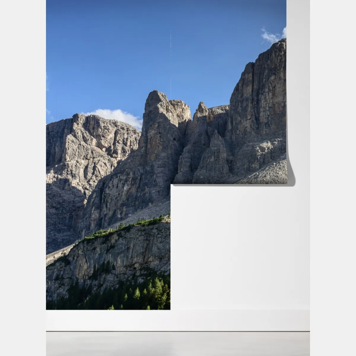 Fototapeta majestatyczne alpejskie szczyty nad zielonymi zboczami – Wallissimo® Fototapeta majestatyczne alpejskie szczyty nad zielonymi zboczami – Wallissimo®