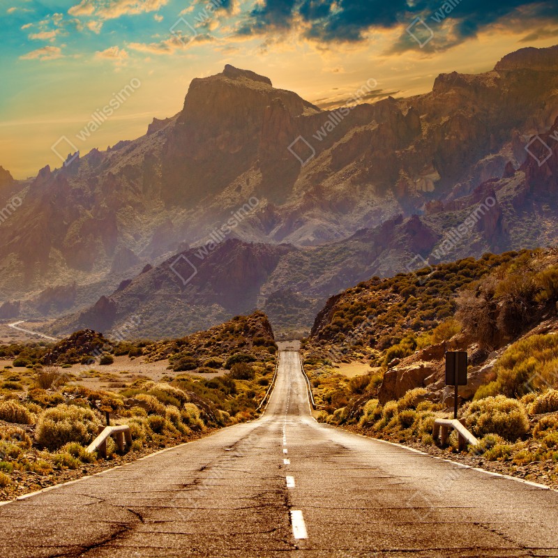 Fototapeta droga w góry na Teneryfie – Wallissimo® Fototapeta droga w góry na Teneryfie – Wallissimo®
