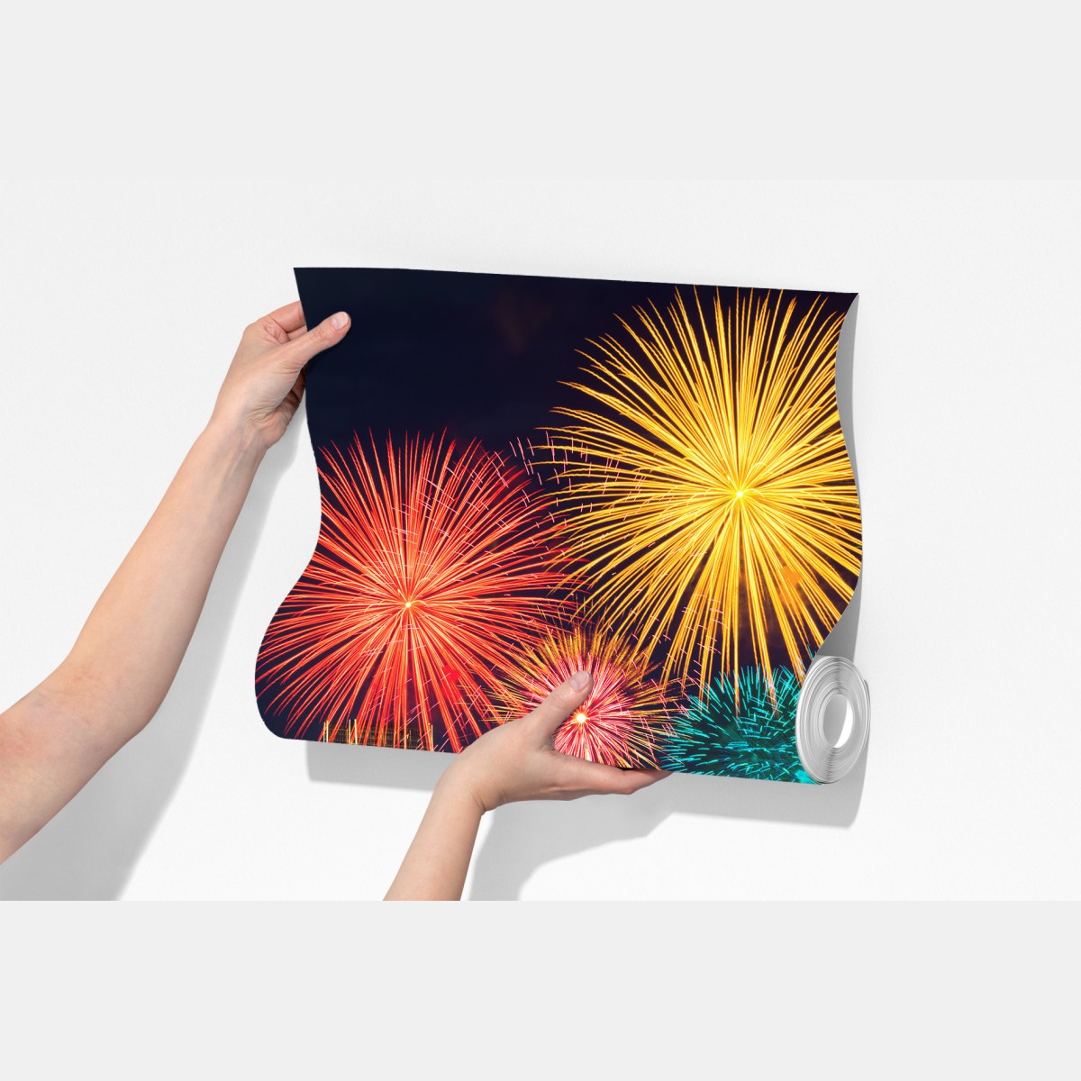 Fototapeta Tajpej fajerwerki nad panoramą miasta – Wallissimo® Fototapeta Tajpej fajerwerki nad panoramą miasta – Wallissimo®