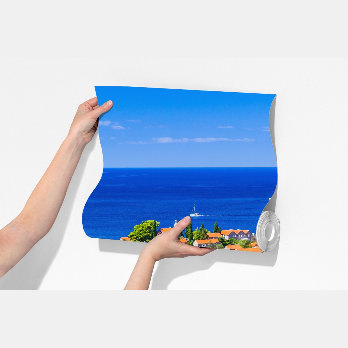 Fototapeta Sveti Stefan, Czarnogóra historyczny kurort na wyspie – Wallissimo® Fototapeta Sveti Stefan, Czarnogóra historyczny kurort na wyspie – Wallissimo®